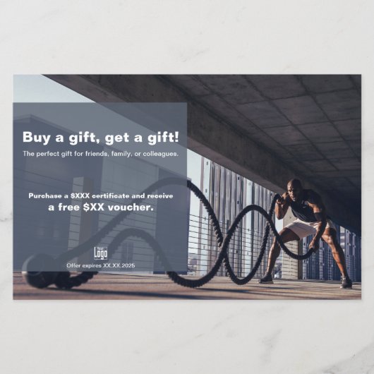 Corporate Fitness Gift Certificate Promotion チラシ (正面)