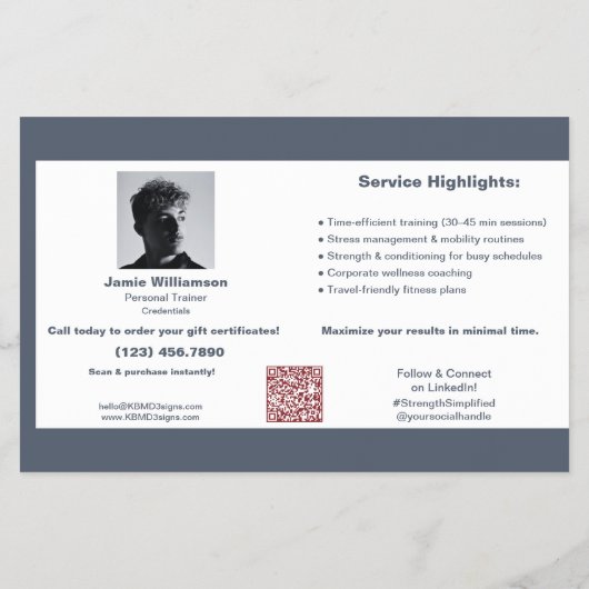 Corporate Fitness Gift Certificate Promotion チラシ (裏面)