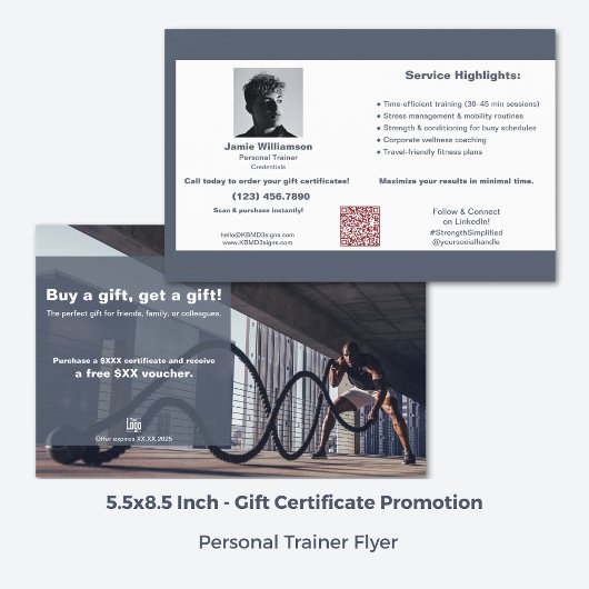 Corporate Fitness Gift Certificate Promotion チラシ