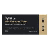 Corporate Gala Black & Gold Event Voucher Card ラックカード (正面)