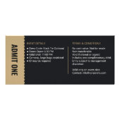 Corporate Gala Black & Gold Event Voucher Card ラックカード (裏面)