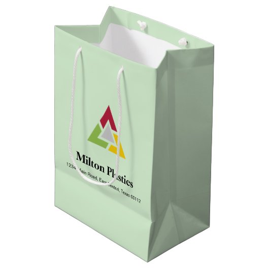 Corporate Gift Bag with Company Logo ミディアムペーパーバッグ (正面アングル)