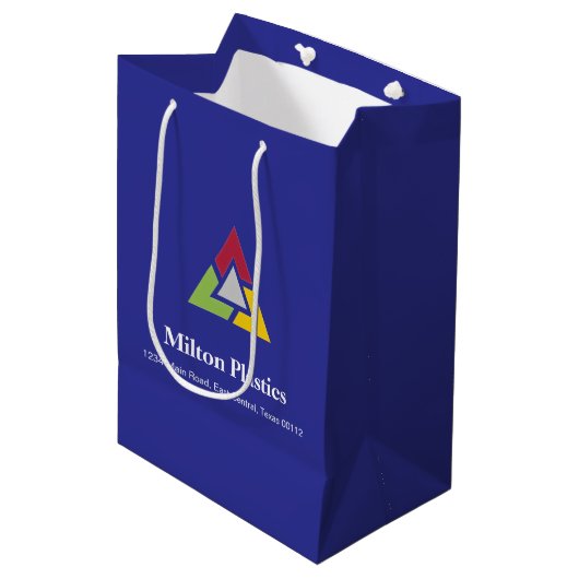 Corporate Gift Bag with Company Logo ミディアムペーパーバッグ (正面アングル)
