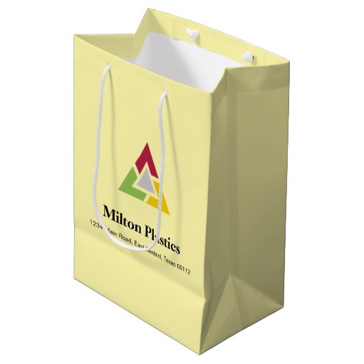 Corporate Gift Bag with Company Logo ミディアムペーパーバッグ (正面アングル)