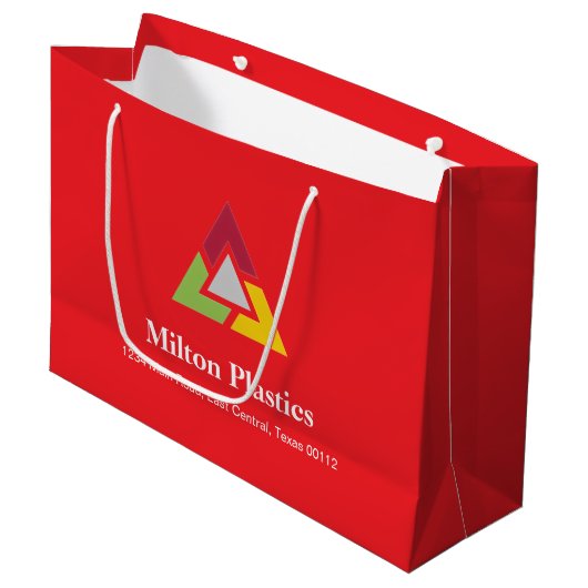 Corporate Gift Bag with Company Logo ラージペーパーバッグ (正面アングル)