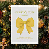 Corporate Gold Bow Christmas Holiday Party 招待状