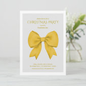 Corporate Gold Bow Christmas Holiday Party  招待状 (スタンド正面)
