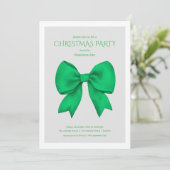 Corporate Green Bow Christmas Holiday Party  招待状 (スタンド正面)
