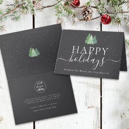 Corporate Happy Holidays 会社ロゴ クリスマスツリー シーズンカード