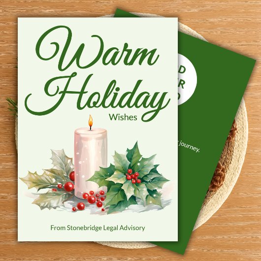Corporate Holiday Card with Custom Logo シーズンカード