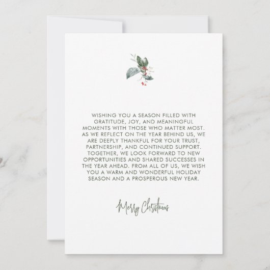 Corporate Holiday Cards 招待状 (裏面)