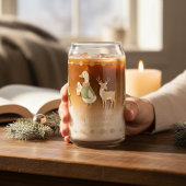 Corporate holiday gifts Glass Can Reindeer ガラス缶