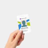 Corporate ID Card Design Template バッジ (手持ち)