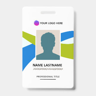 Corporate ID Card Design Template バッジ