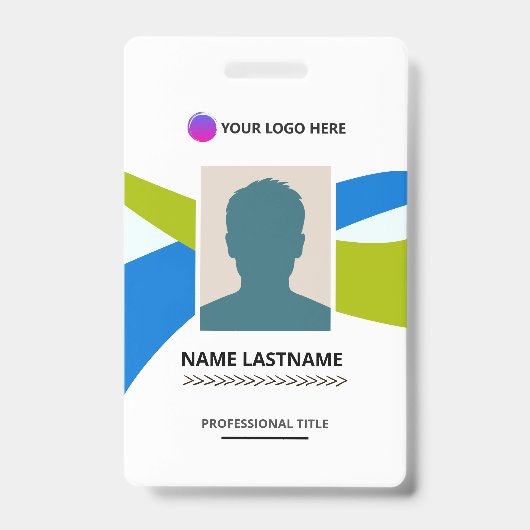 Corporate ID Card Design Template バッジ (正面)
