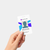 Corporate ID Card Design Template バッジ (手持ち)