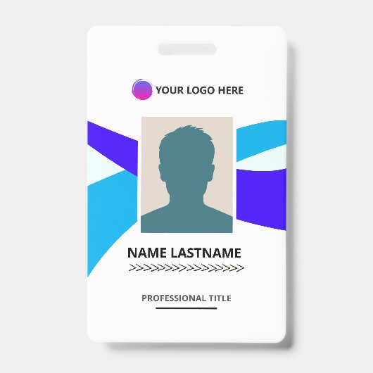 Corporate ID Card Design Template バッジ (正面)