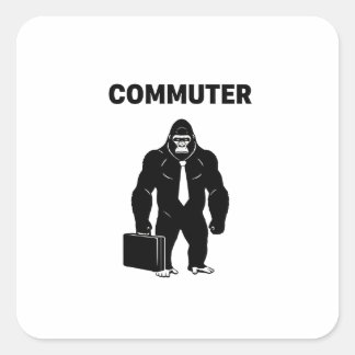 Corporate Jungle: Muscular Gorilla Commuter スクエアシール