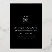 Corporate Logo メリークリスマス 森 ゴールド 箔シーズンカード (裏面)