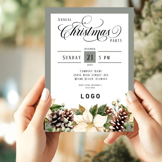 Corporate Logo Christmas Party 招待状