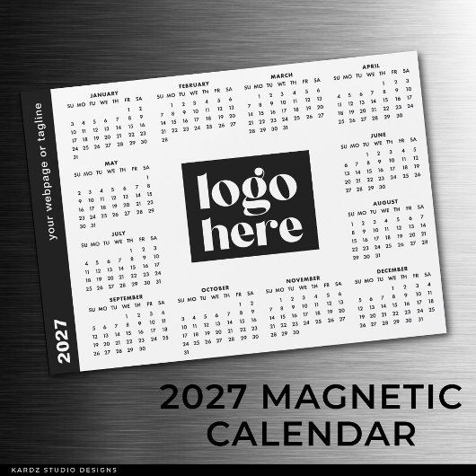 Corporate Logo Full Year 2027 マグネットカレンダー 