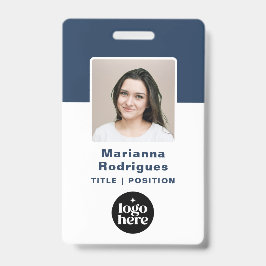 Corporate Logo Photo Custom Employee ID バッジ