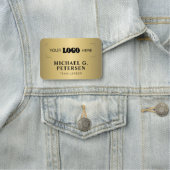 Corporate logo professional employee faux gold 名札 (インサイチュ)