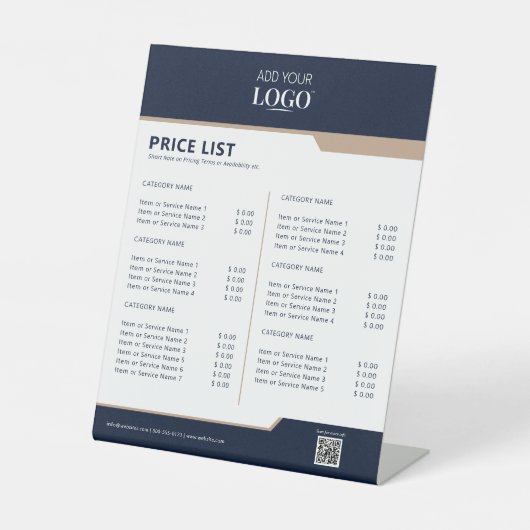 Corporate Logo Promotional Professional Price List 台座サイン (正面)