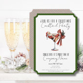 Corporate Minimalist Santa Cocktail Christmas 招待状