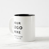 Corporate Modern Custom Company Logo ツートーンマグカップ (正面左)