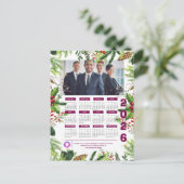 Corporate Photo Green Pine Calendar Christmas シーズンポストカード (スタンド正面)