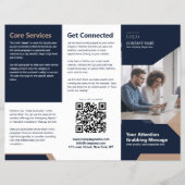 Corporate Portfolio Modern Elegant Trifold Brochur チラシ (正面)