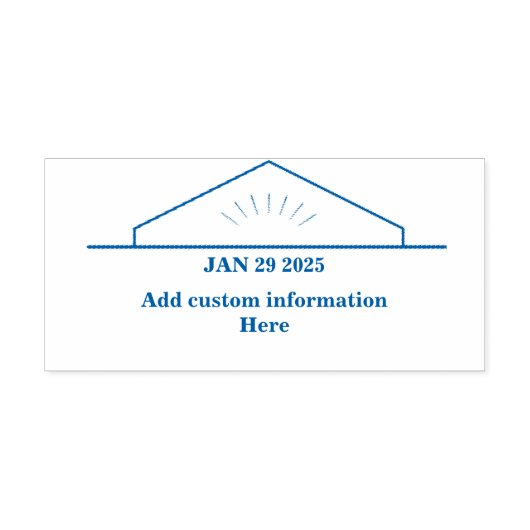 Corporate Professional Custom Date Stamp セルフインキングスタンプ (デザイン)