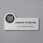 Corporate Professional Silver Company Modern Logo  名札