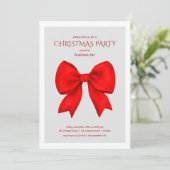 Corporate Red Bow Christmas Holiday Party  招待状 (スタンド正面)