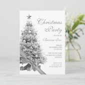 Corporate Silver Christmas Tree Holiday Party  招待状 (スタンド正面)