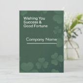 Corporate St. Patrick’s Day Success & Good Fortune カード (スタンド正面)