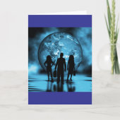 Corporate Team Silhouette Futuristic Business カード (正面)