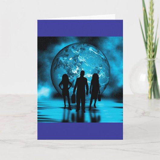 Corporate Team Silhouette Futuristic Business カード