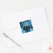 Corporate Team Silhouette Futuristic Business スクエアシール (封筒)