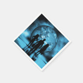 Corporate Team Silhouette Futuristic Business スタンダードカクテルナプキン (角)