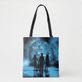 Corporate Team Silhouette Futuristic Business トートバッグ (正面)