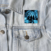 Corporate Team Silhouette Futuristic Business 缶バッジ (インサイチュ)