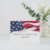 Corporate THANK YOU Veterans American Flag Cards サンキューカード (スタンド正面)