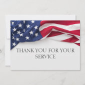 Corporate THANK YOU Veterans US Flag Printable サンキューカード (正面)