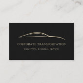 Corporate Transportation QR Code Black & Gold 名刺 (正面)