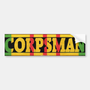 Corpsmanのベトナムの従軍記章のステッカー バンパーステッカー