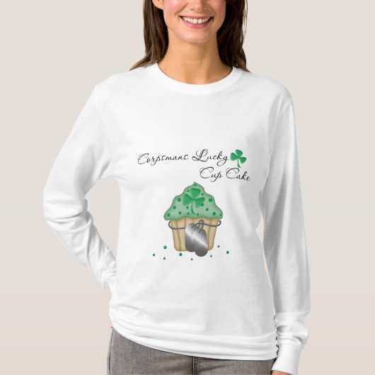 Corpsmansの幸運なコップのケーキ Tシャツ (正面)