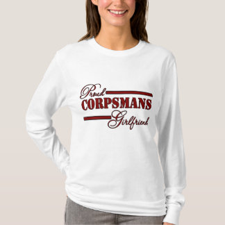 Corpsmansの誇り高いガールフレンド(赤いNの黒) Tシャツ