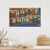 Corpus Christi,テキサス州 – 大文字場面 ポスター (キッチン)